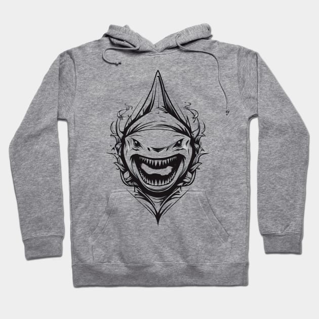 shark mouth tattoo design Hoodie by design19970